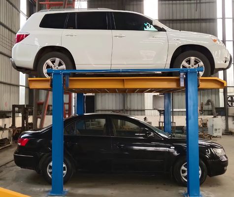 ภาระ 2500kg 4 โพสต์รถจอดรถ Lift PLC ระบบจอดรถไฮดรอลิก