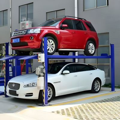 ภาระ 2500kg 4 โพสต์รถจอดรถ Lift PLC ระบบจอดรถไฮดรอลิก